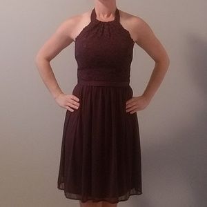 Size 0 David's Bridal Purple Bridesmaid Dress